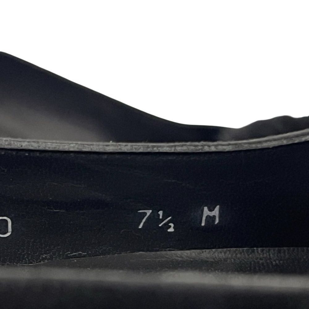 Stuart Weitzman black fur suede leather square toe Bow Heel 7.5 Pump Career Y2K - Picture 7 of 8